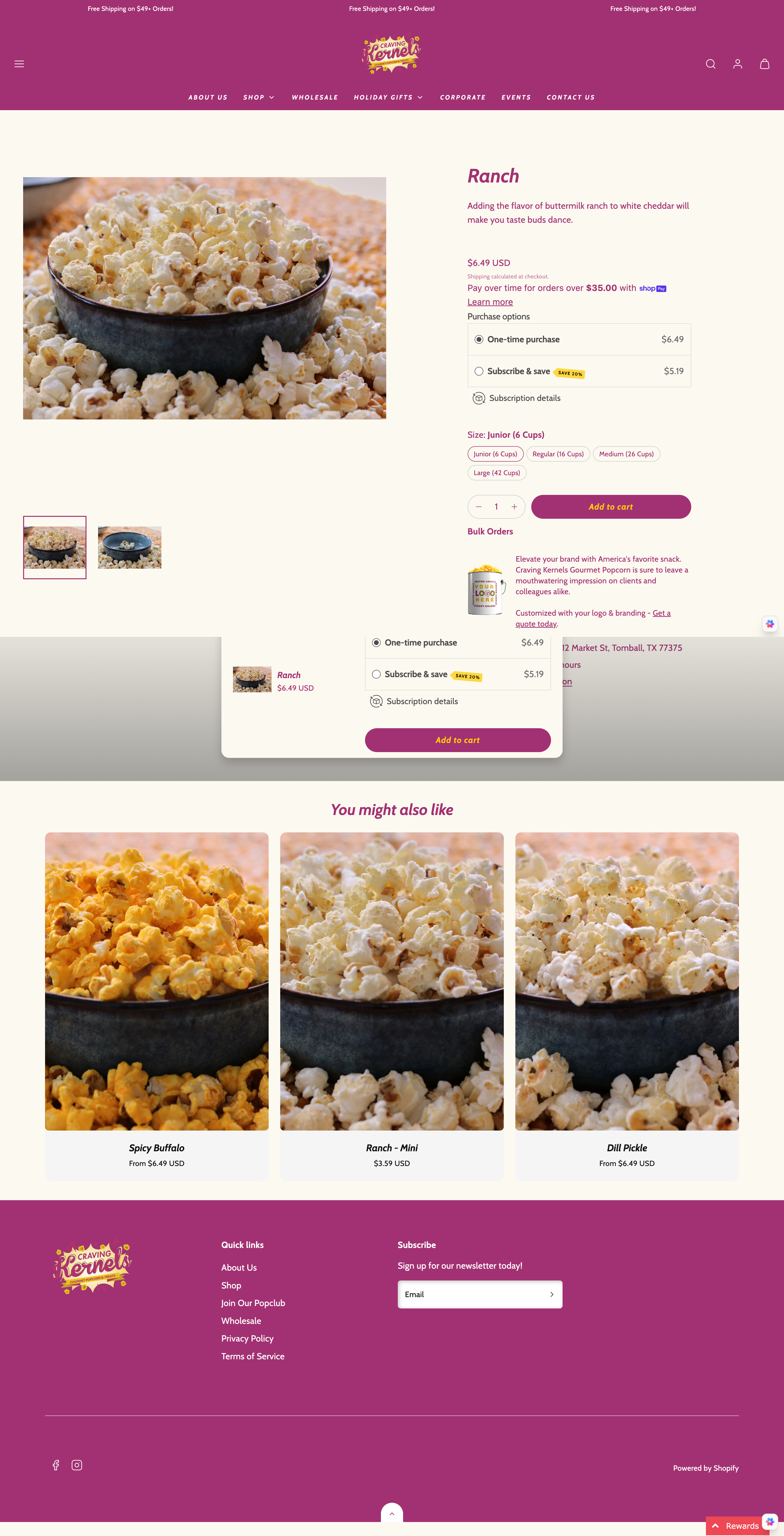 Craving Kernels product page