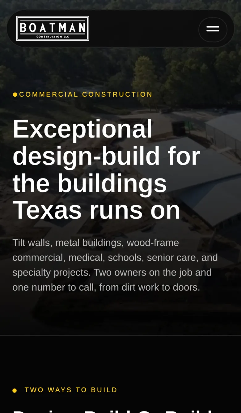Commercial page on phone