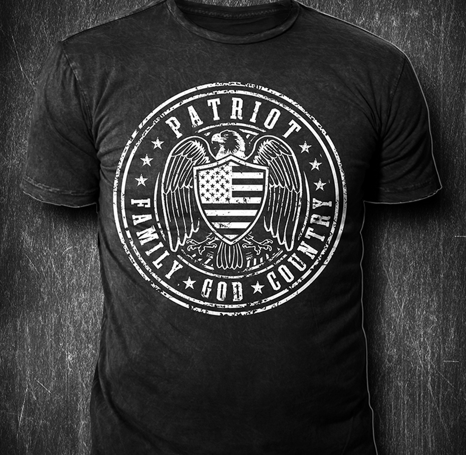 Patriot Tour eagle shield shirt — Patriot Family God Country — by Beefy Marketing