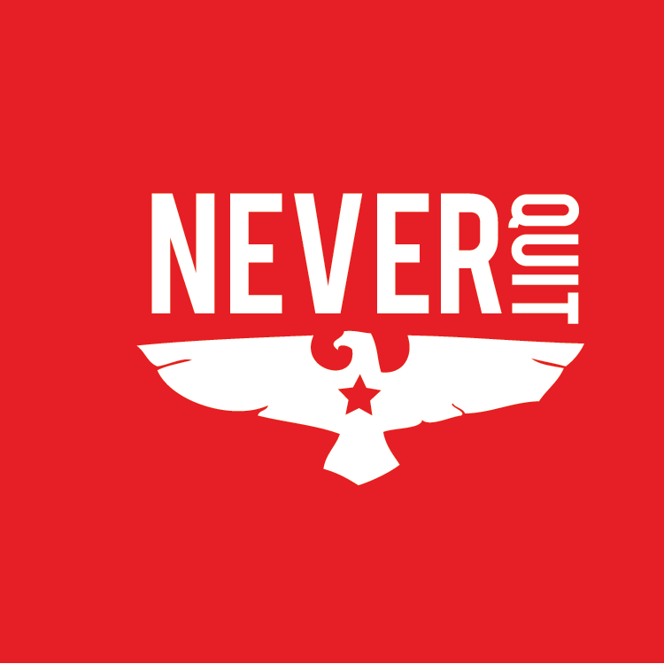 RED Friday Never Quit shirt — front — designed by Beefy Marketing