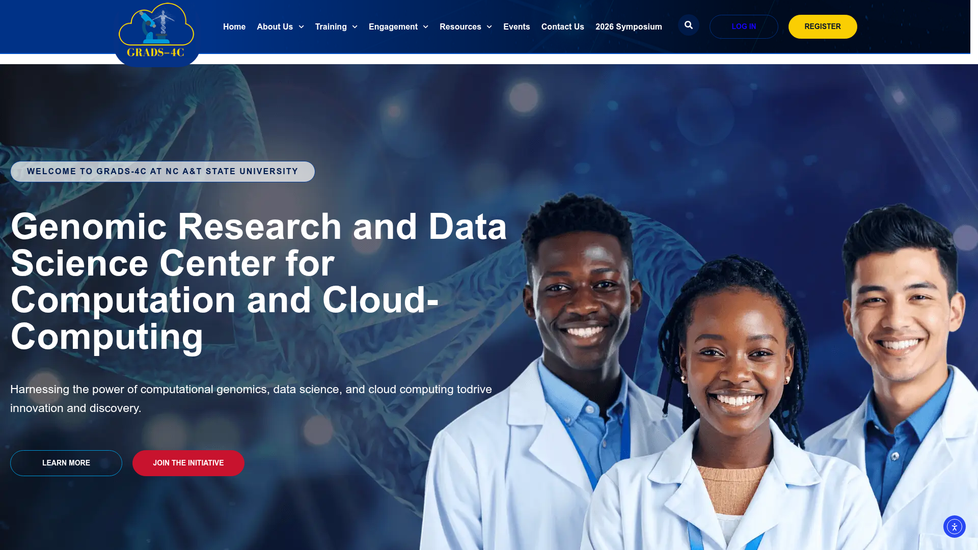 Grads-4C website — grads4c.ncat.edu — designed by Beefy Marketing