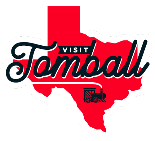 Visit Tomball badge logo, the destination brand built by Beefy Marketing