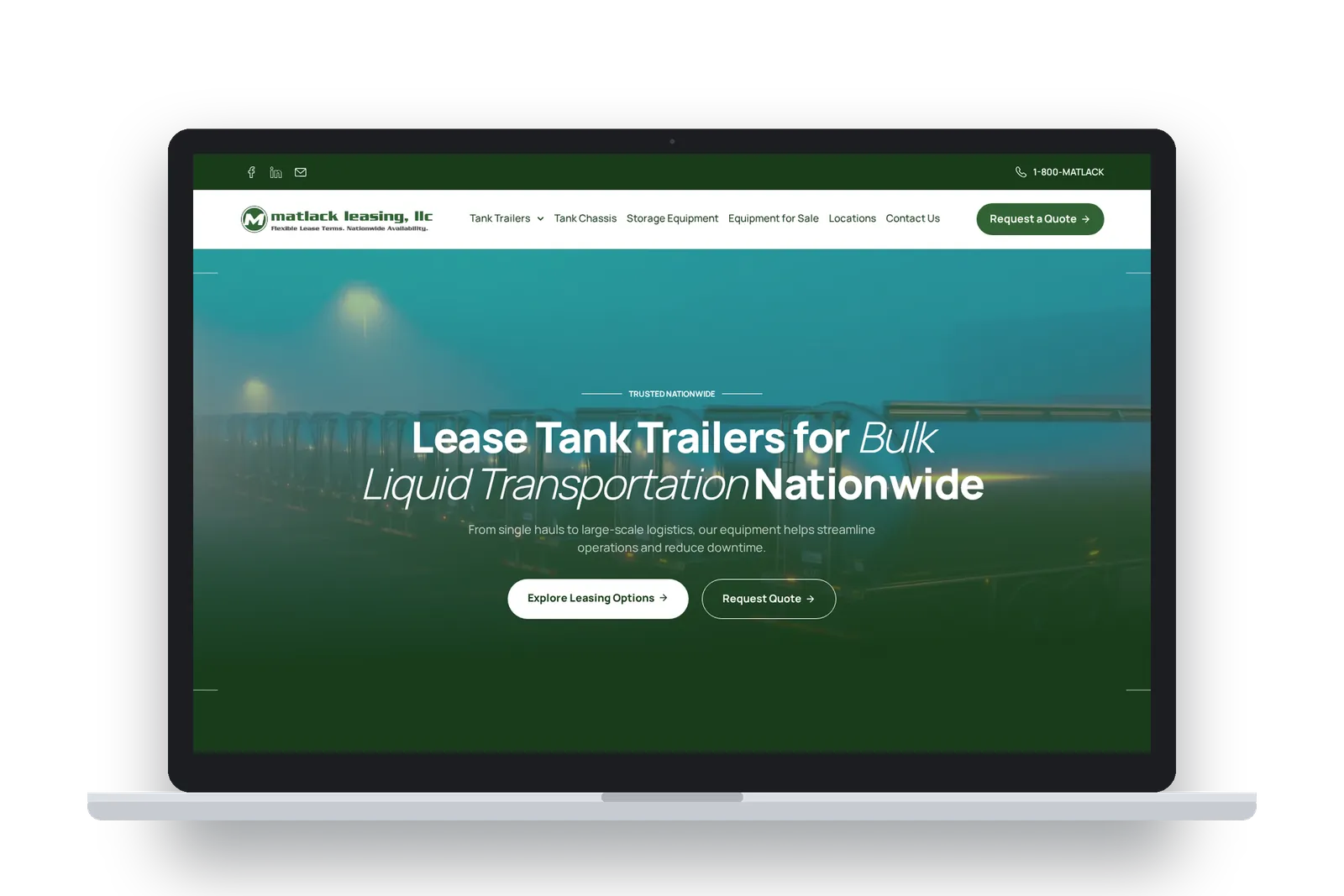 Matlack Leasing website by Beefy Marketing