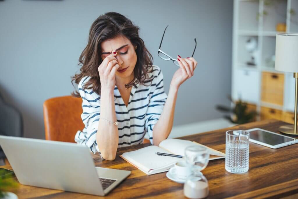 Small business owner stressed for time