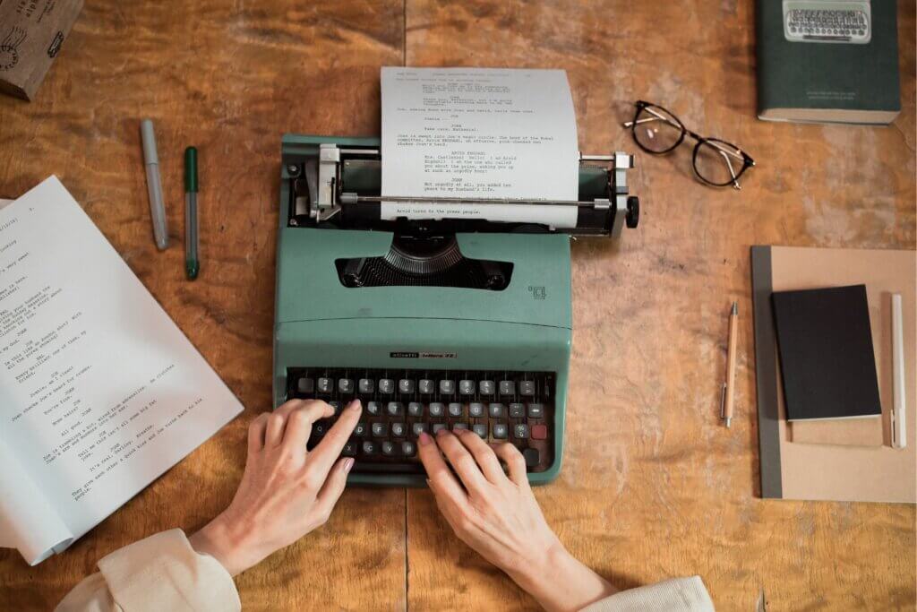 Tell Your Business Brand Story - Typewriter